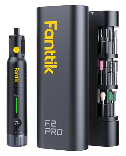 Fanttik F2 Pro Cordless Rotary Tool Kit Grey with 55 Accessories, 5-Speed Magnetic Motor