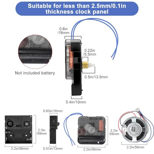 EEKit Chiming Clock Mechanism Replacement Kit with Battery Motor & Chime Options