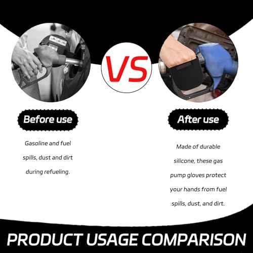 2 Pcs Gas Pump,Fuel Gloves,Gas Gloves For Gasoline Pump,Protect Hands From Filthy Reusable Magnetic,Silicone,Glove For Safe Refueling Durable And Universal(Black&Pink)