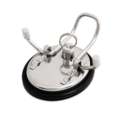 304 Stainless Steel Cornelius Keg Lid with O-Ring – Fits Corny/Soda Kegs, 130 PSI