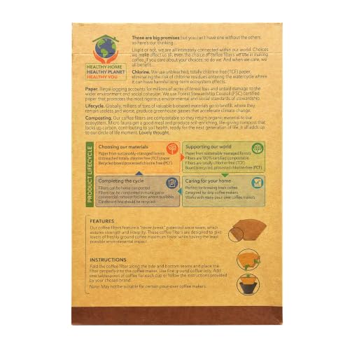 No. 4 Unbleached Coffee Filters – FSC Certified, Compostable