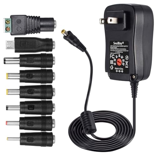 SoulBay 12V Adjustable Power Supply Adapter Charger - 1 Count