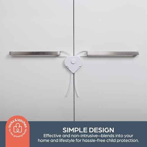 Dreambaby Flexi Lock - Cabinet & Drawer Handle Locks - Cabinet Safety Straps - with Multi-Touch Release System - White - 2 Count (Pack of 1) - Model L185