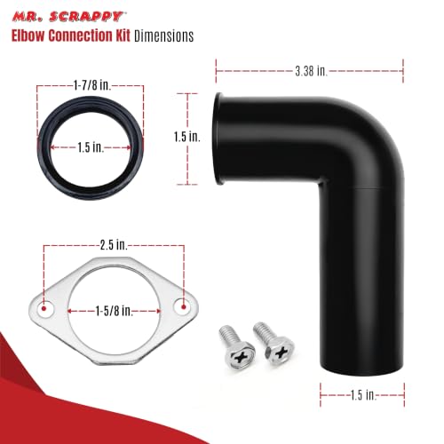 Garbage Disposal Drain Elbow Replacement Kit 1.5-inch PVC Connector with Flange & Gasket