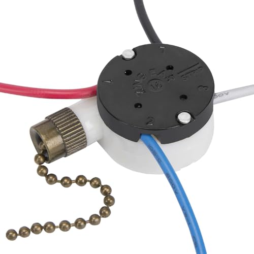 Bsentster Ceiling Fan Switch ZE-208s 3-Speed 4-Wire Bronze Pull Chain Replacement Part