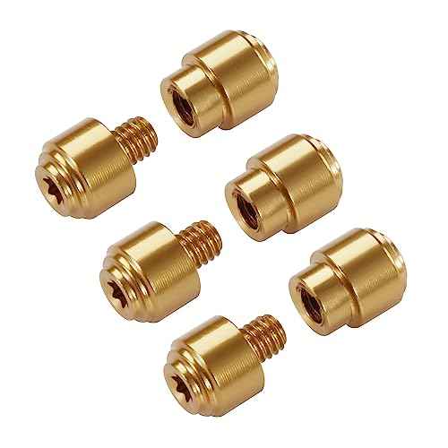 3 Pack Aluminum Alloy Thumb Studs Fit for Benchmade BUGOUT 535 Series Pocket Knives, Gold