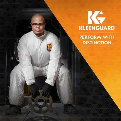 KLEENGUARD A20 Elastic Wrist and Ankle Coverall, Large, REFLEX Design, Zip Front