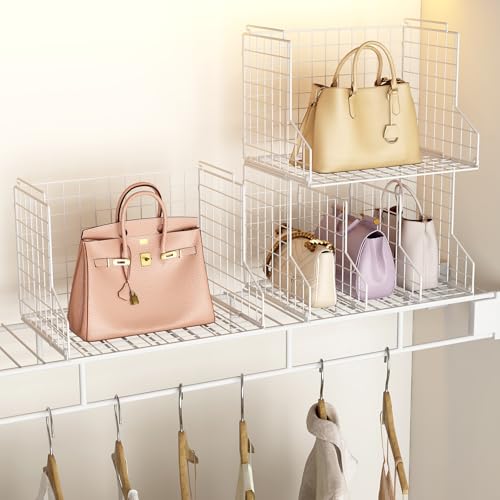 Sonyabecca 2-Pack Adjustable Purse Organizer Dividers for Closet Storage