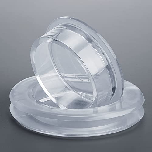 Jetec Clear Patio Umbrella Hole Ring and Cap Set - Fits 2 Inch Glass Table Hole, 1 Set