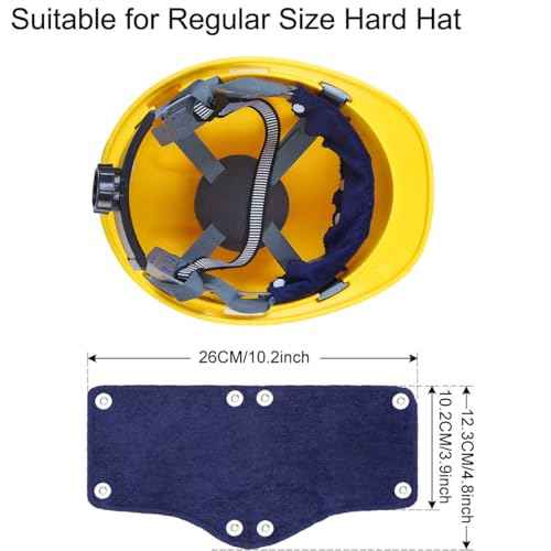 Cotton Hard Hat Sweatband Reusable Terry Cloth Snap-On Sweatband Liner Washable Hard Hat Accessories