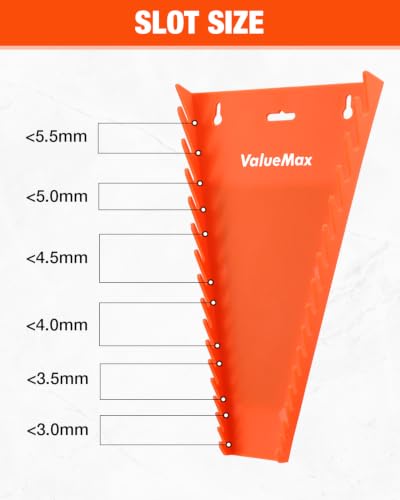 ValueMax 2-Pack Wrench Organizer 32-Slot - Magnetic Wall Mount, SAE & Metric