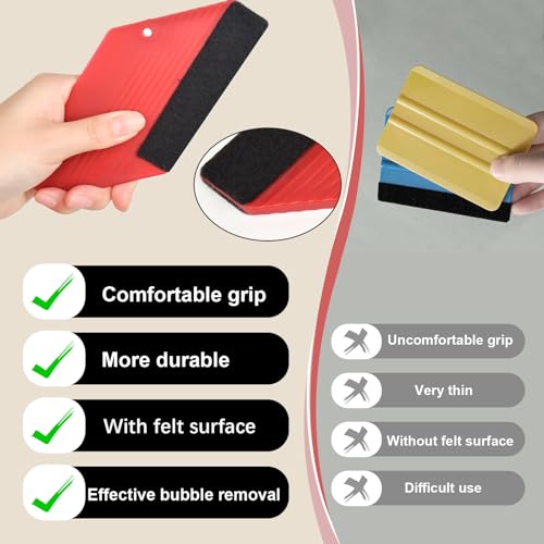 Cohoo Home Wallpaper Smoothing Tool Kit Contact Paper Tools for Contact Paper Peel and Stick Application Kit Self Adhesive Wallpaper for Bedroom Backsplash Tile Window Tint for Home Vinyl Wrap