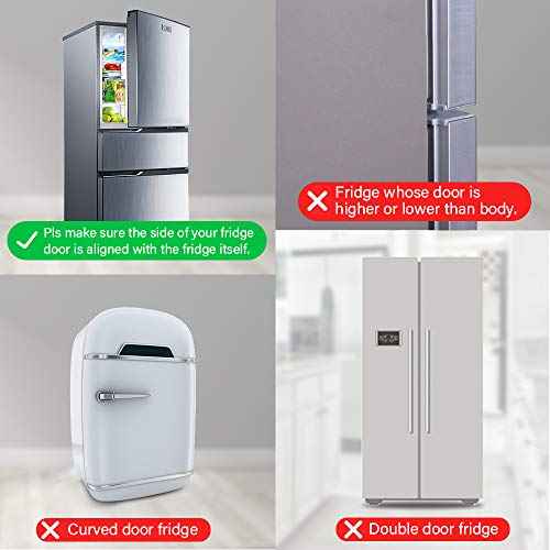 EUDEMON Home Refrigerator Fridge Freezer Door Lock Latch Catch Toddler Kids Child Baby Safety Lock Easy to Install no Tools Need or Drill (Grey£¬1 Pack)