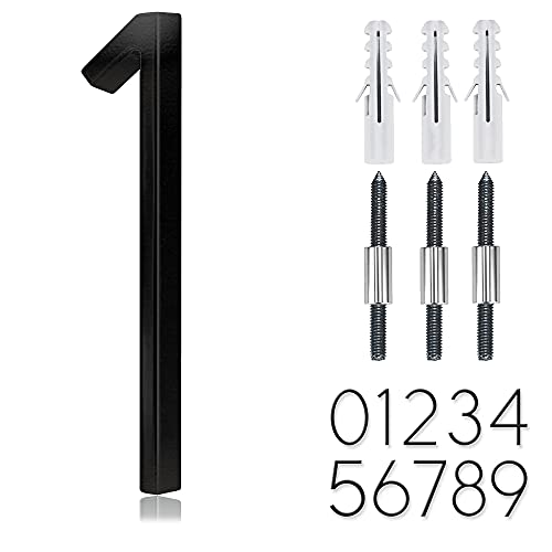 OLADOT 5" Stainless Steel Floating House Number - Modern Metal Address Sign - Variation 1