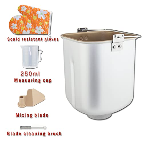 Queenom Bread Machine Pan Square Aluminum Non-Stick 2lb Capacity