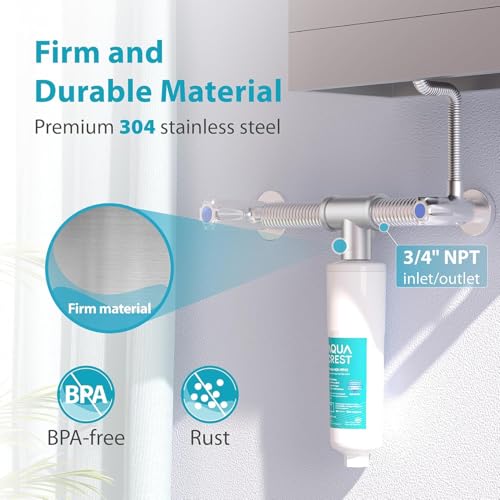 Aqua Crest Whole House Scale Inhibitor with T-Fitting for Plumbing Protection
