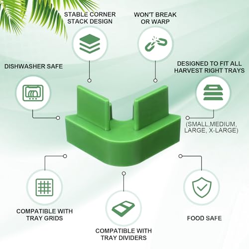 Briwooody 16 Pcs Green Tray Stackers for Harvest Right Freeze Dryer