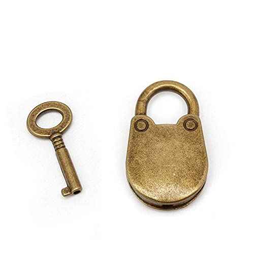 3Pcs Mini Bronze Antique Padlock Small Metal Padlock Archaize Style Lock Mini Lock with Key