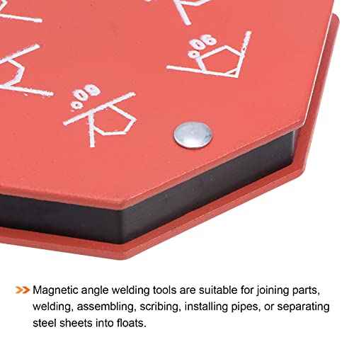 HARFINGTON 2pcs Arrow Welding Magnet Holder, 55LBS 30£¬45£¬60£¬75£¬90 Degree Multi?Angle Six Sides Magnetic Metal Clamps Working Tools for Welding, Soldering, Assembling