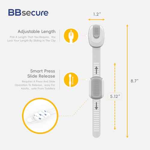 Child Proof Cabinet Locks, 6 Pack Cabinet Locks with 3M Adhesive, Door Locks for Kids Safety for Drawers, Fridge, Toilet Seat, Trash Can, Ideal Stocking Stuffers, White