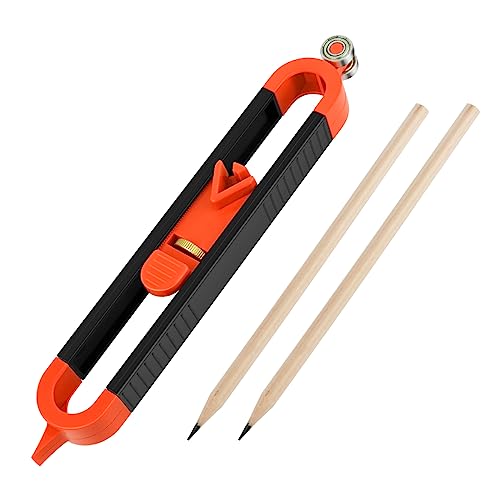 Yuntop Precise Contour Scribe Tool Kit with 2 Pencils — Adjustable Locking Contour Gauge for Woodworking