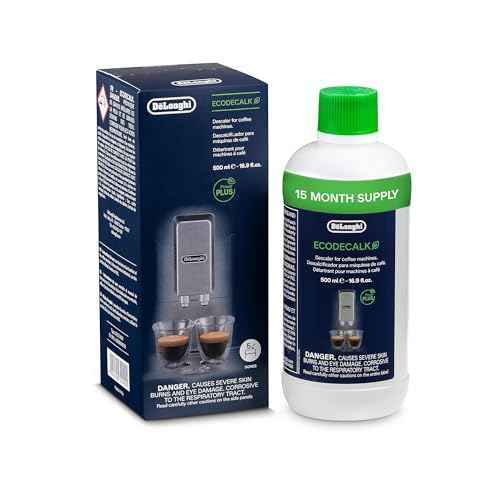 De'Longhi EcoDecalk Descaler, Eco-Friendly Universal Descaling Solution for Coffee & Espresso Machines, 16.90 oz (5 uses)