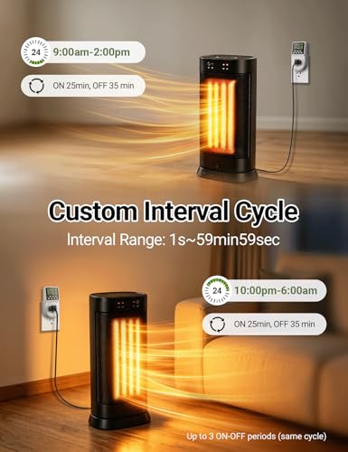 Techbee Digital Timer Plug 24-Hour Programmable Indoor Power Switch - 1 Pack