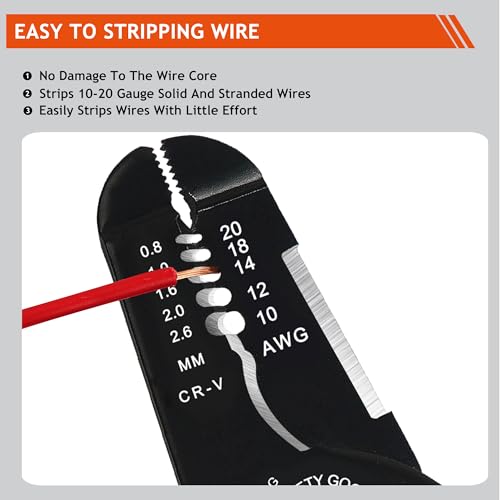 XUDYVCO 5-in-1 Wire Stripper and Crimping Tool for 10-20 AWG Wires