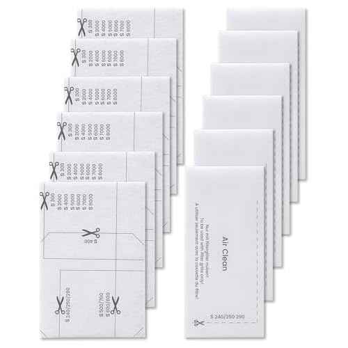 6 Pack AirClean Filters and Motor Protection Filters Replacement Parts for Miele Vacuum Compact C1 C2, Complete C1 C2 C3, Classic C1, Dynamic U1, S200-S899, S2000-S8999