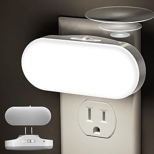 DORESshop LED Night Light 2 Pack Dusk to Dawn Wall Plug-in with Dimming, Daylight White