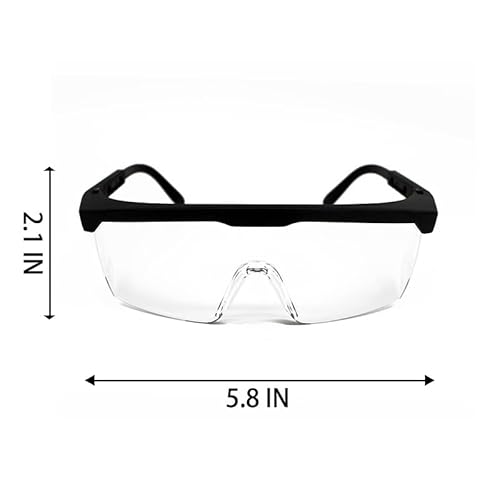 Safety Glasses For Men and Women, Anti Fog Work Glasses for Adjustable Frames and Side Protection