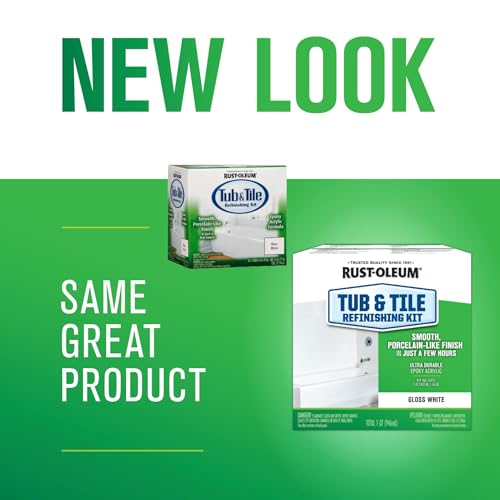 Rust-Oleum Tub & Tile Refinishing Kit White Gloss - Bathroom Surface Restorer