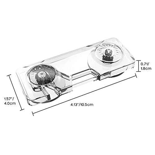EUDEMON 2 Pack Childproof Refrigerator Lock, Baby Safety French Fridge Door Lock, Freezer Lock, Invisible Cabinet Cupboard Lock for Toddlers, Easy to Install, no Tools Need or Drill (Transparent)