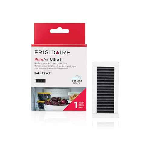 FRIGIDAIRE PAULTRA2 Pure Air Ultra II Refrigerator Air Filter with Carbon Technology to Absorb Food Odors, 3.8 Inch x 1.8 Inch, White