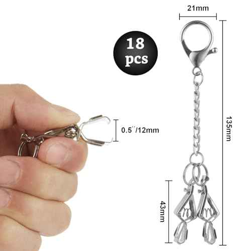 18 PCS Metal Glove Clip Glove Clips for Work Glove Holders Safety Glove Clip Steel Glove Clip with 2 Alligator Clip for Belt Loop, Construction, Camping, Outdoor Activities