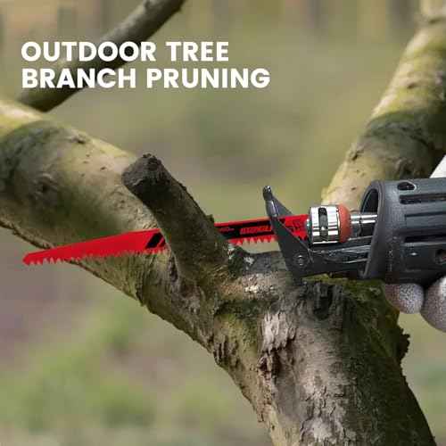 9-Inch Wood Pruning Reciprocating Saw Blades, 6-Piece, 5TPI Wood Saw Blades