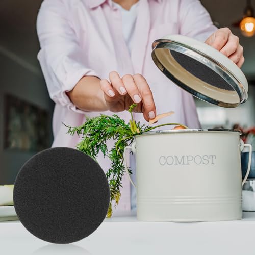 ddLUCK 7.25" Charcoal Filters for Compost Bins, 0.4" Thick, 6 Pack