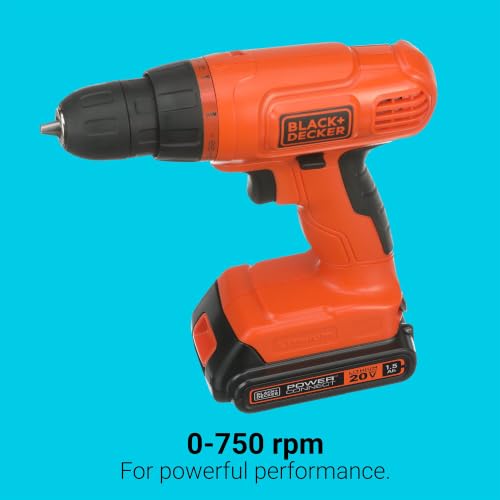 BLACK+DECKER 20V MAX PowerConnect Cordless Drill Project Kit with Bits & Sockets