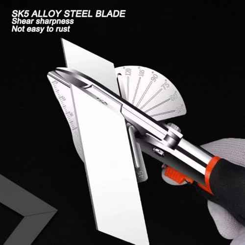 Miter Shears,Multifunctional Quarter Round Cutting Tool Adjustable at 45 to 135 Degree,Shoe Molding Cutter for Wood,Plastic,PVC,Angular Cutting Molding,Crafting