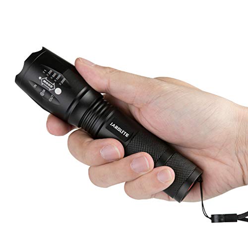 JARDLITE Black 4 Pack LED Emergency Flashlights with Focus & 5 Modes