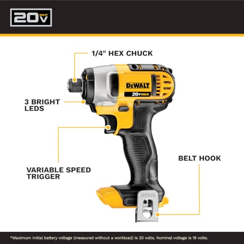 DEWALT 20V MAX Cordless Drill and Impact Driver Set, Compact & Powerful
