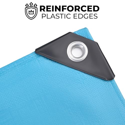 Heavy Duty Waterproof Tarp 20x30 ft - 12 Mil Thick Cover with Grommets