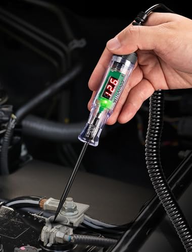 WINAMOO 3V-48V Automotive Digital Voltage Tester with LED Display & Polarity Indicator