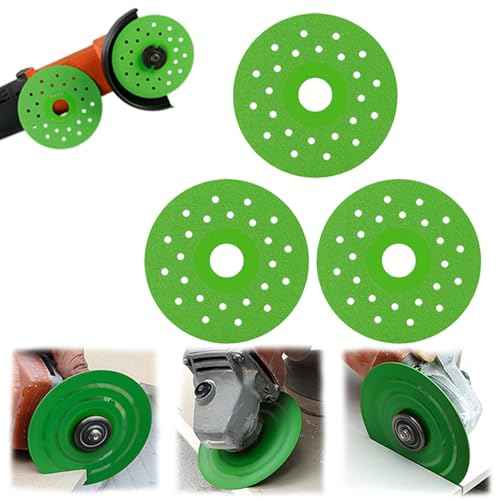 Rock Slab Cutting Disc, Glass Cutting Disc, 4 Inch Rock Slab Flat Grinding Cutting Piece, Diamond Chamfered Saw Blades for Cutting and Grinding Tile and Marble (3)