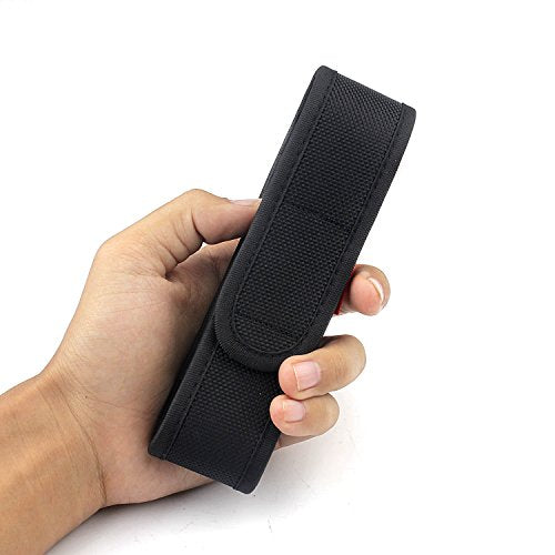 Moobibear 2-Pack Nylon Flashlight Holster for Duty Belt, Adjustable Small Heavy Duty Belt Flashlight Holder for 5"-6.5" High Flashlight, Carry Your Tac Flashlight on Belt with Flashlight Pouch