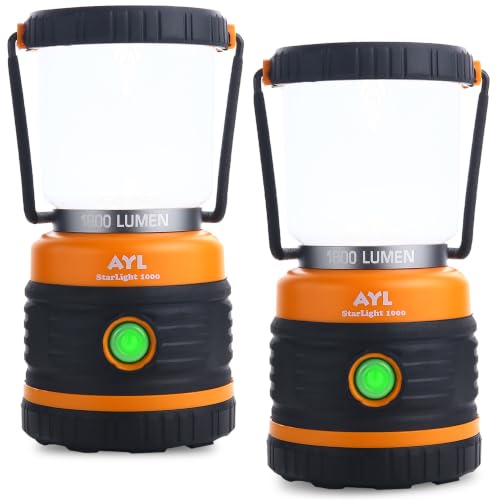 2 Pack LED Camping Lanterns 1800LM Waterproof Emergency Light with 4 Modes