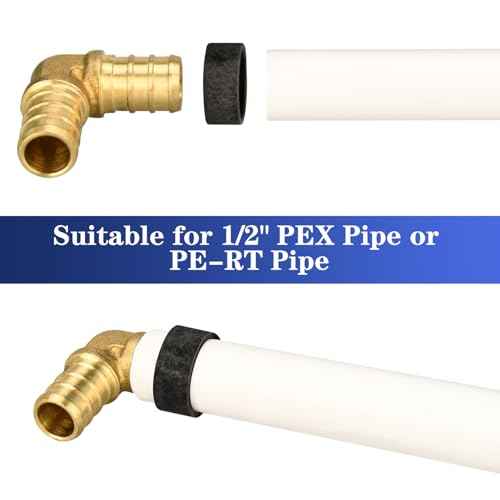 100 Pack 1/2" PEX Copper Crimp Rings, for Pex Pipe Connection