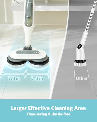 AIR U+ 2 Pack Upgraded Steam Mop Brush Pads (White) for Shark S8xxx/S7xxx Steam Mops
