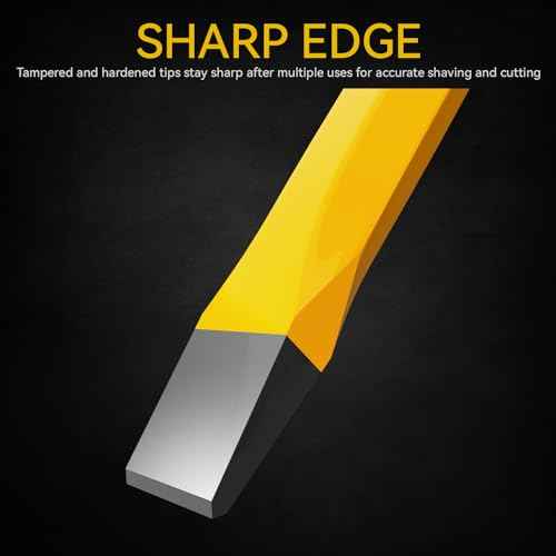 Renekton Heavy Duty Cold Chisels Set, 3/8 in, 1/2 in, 5/8 in, CR-V Steel, For Cutting Rivets, Rods and Bolts, Removing Slag£¬3 Piece