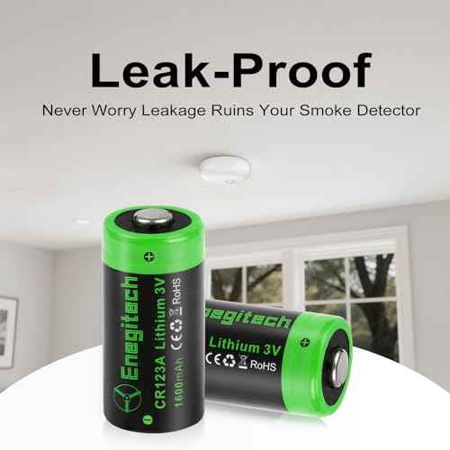 Enegitech CR123A 3V Lithium Battery, 123 3 Volt Lithium Battery, for Home Security Alarm System Sensor Doorlock Smok Carbon Monoxide Alarm Non-Rechargeable (CR123A 2 Pack)